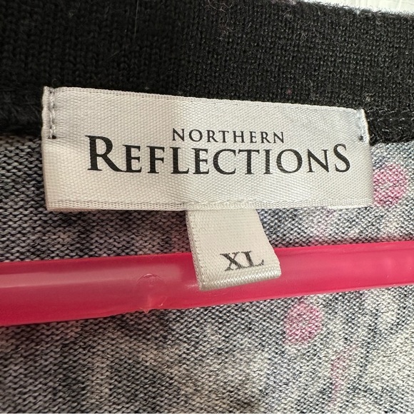 Northern Reflections Shirt Black/Pink/Purple Floral Long Sleeved Sz Extra Large - Picture 5 of 16